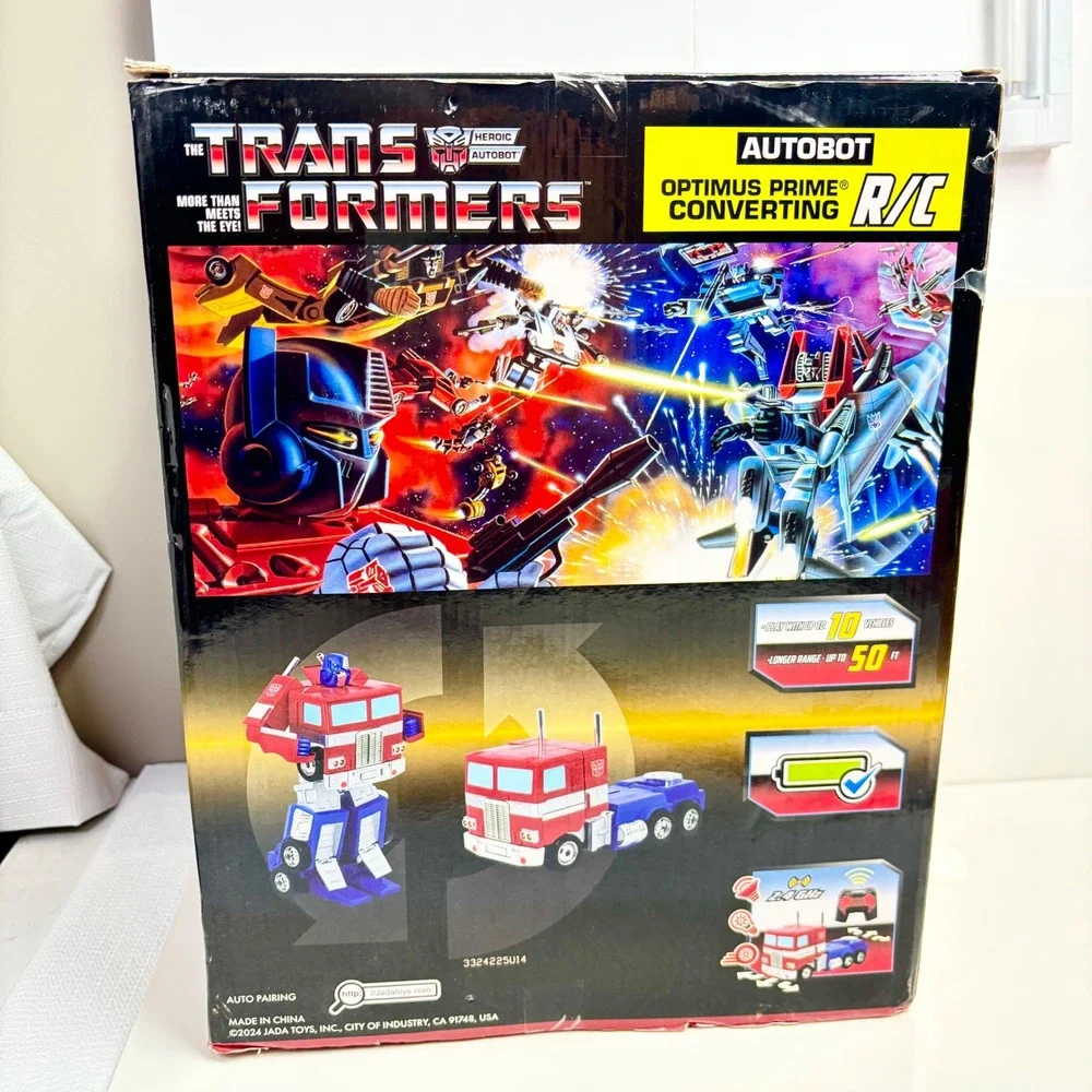 RC Transformers Optimus Prime Large Converting R/C Truck Robot Lights Sounds NIB
